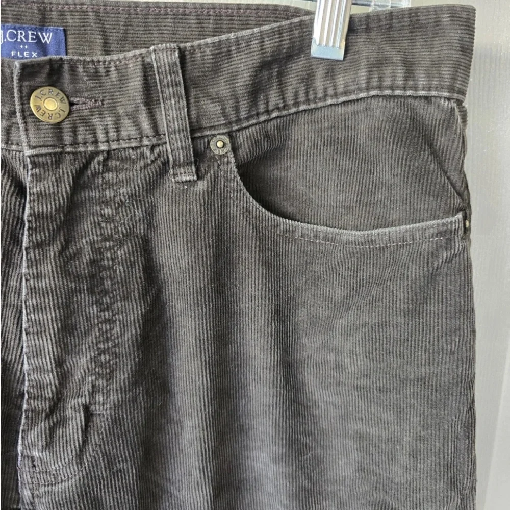 J.Crew Men's Corduroy Pants 32x32 Green Straight Leg Flex Retro